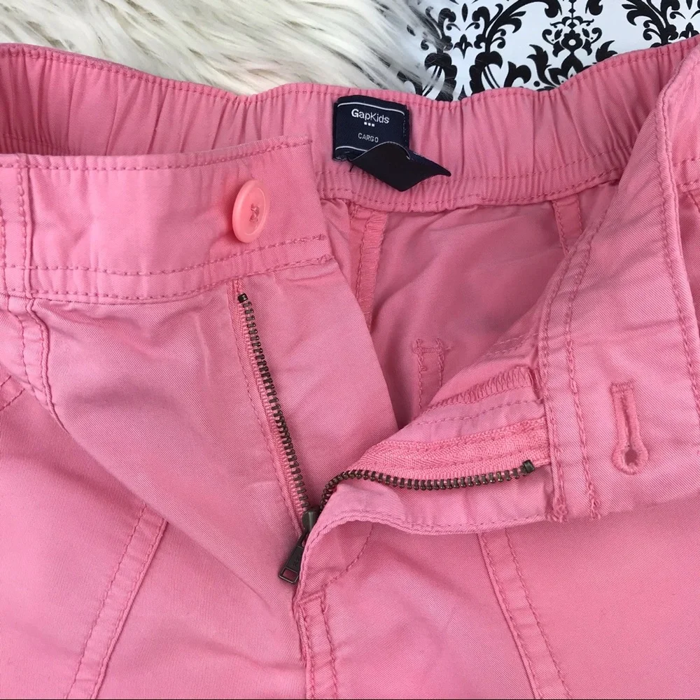 GAP kid’s : Girl’s : size : 7 : lightweight pink barbiecore utility cargo pants